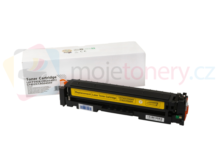 Kompatibilní tonerová náplň CF542X, 203X, CRG054HY, 3025C002, CF402X, 201X, CRG045HY, 1243C002, 2500 listů pro tiskárny HP (ORINK white box) Žlutá
